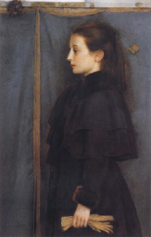 Fernand Khnopff Portrait of Jeanne de Bauer China oil painting art
